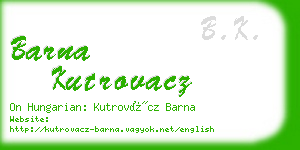 barna kutrovacz business card